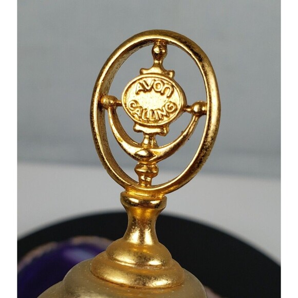 Vintage Brass Bell with AVON CALLING Design on the Handle Size 3" X 2" It Sounds - Picture 4 of 11